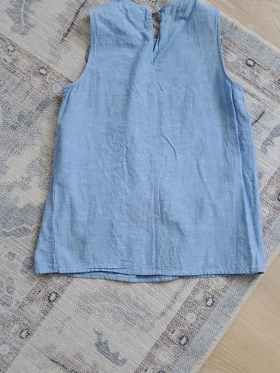 J. Crew Linen Cotton Embroidered Shift Tank Sz00 - Picture 8 of 10